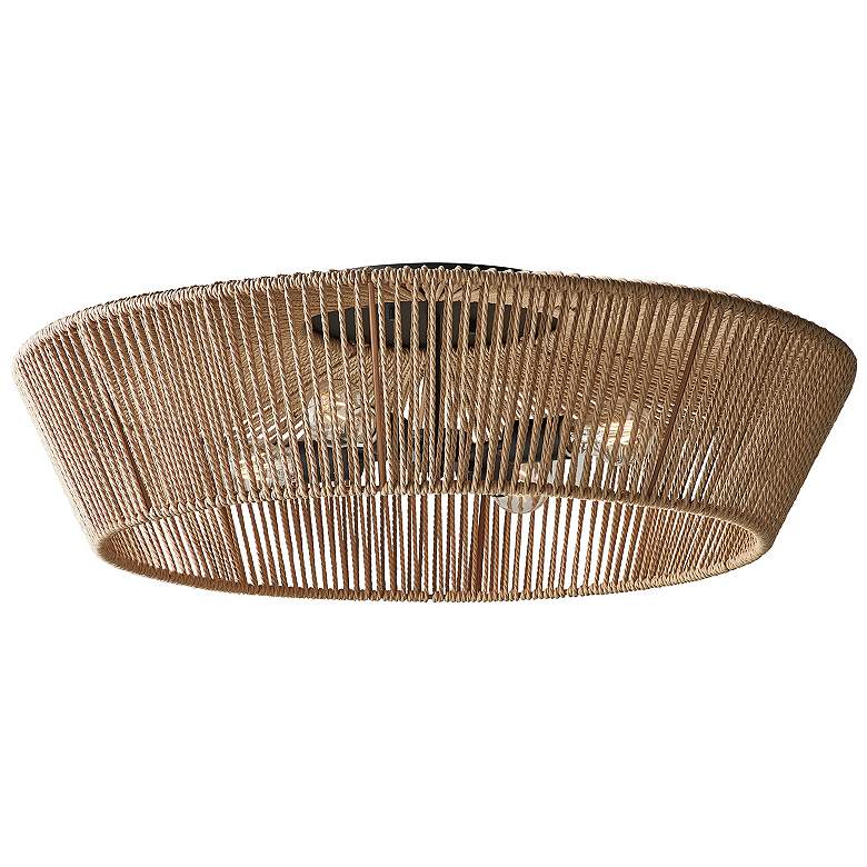 Image 3 Eco Nido 30" Wide 4 Light Natural Rope Semi-Flush more views