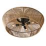 6_Eco Nido 30" Wide 4 Light Natural Rope Semi-Flush more views