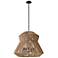 Eco Nido 30" Wide 5 Light Tiered Trapezoid Natural Rope Pendant