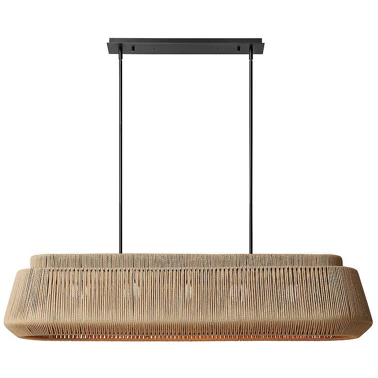 Image 2 Eco Nido 54" Wide Natural Rope Linear Pendant