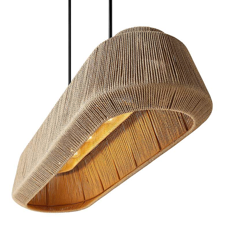 Image 4 Eco Nido 54" Wide Natural Rope Linear Pendant more views