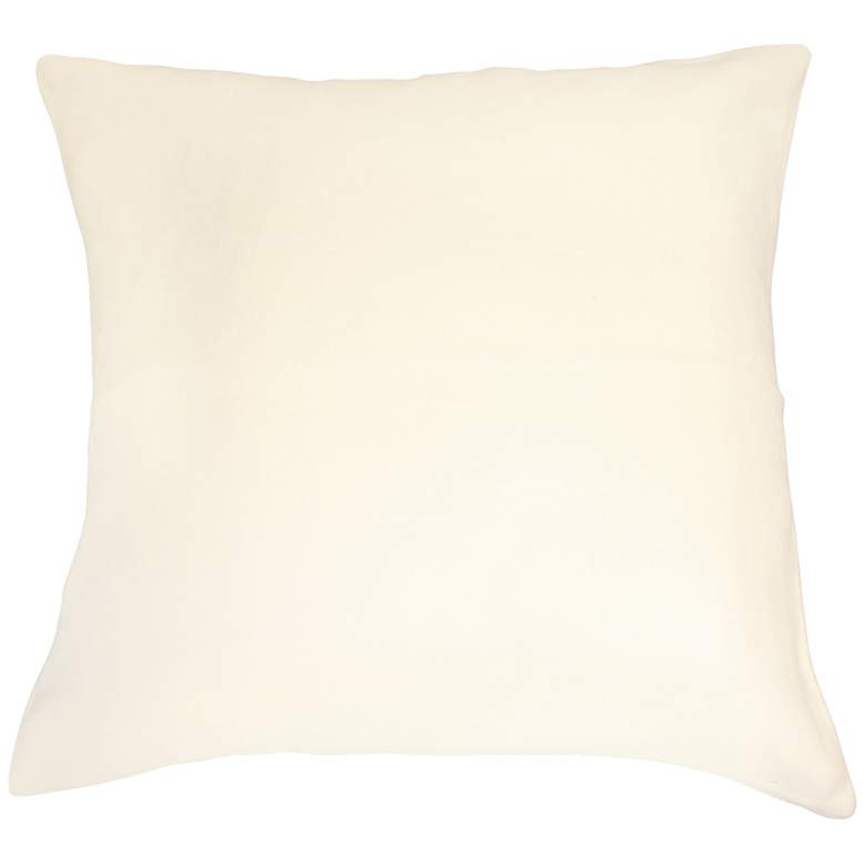 Image 1 Eco Off-White Bamboo Velvet 24 inch Square Throw Pillow