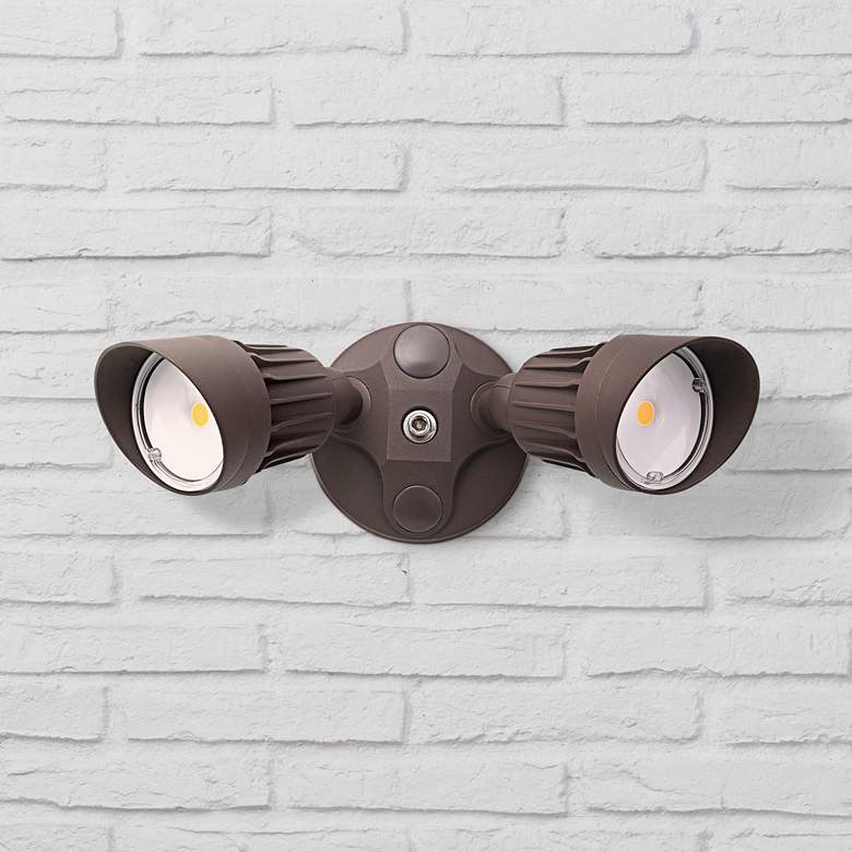 Image 1 Eco-Star 13" Wide LED Security Flood Light in Bronze
