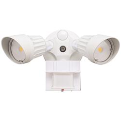 Eco-Star 13&quot; Wide White Two Head LED Motion Security Flood Light