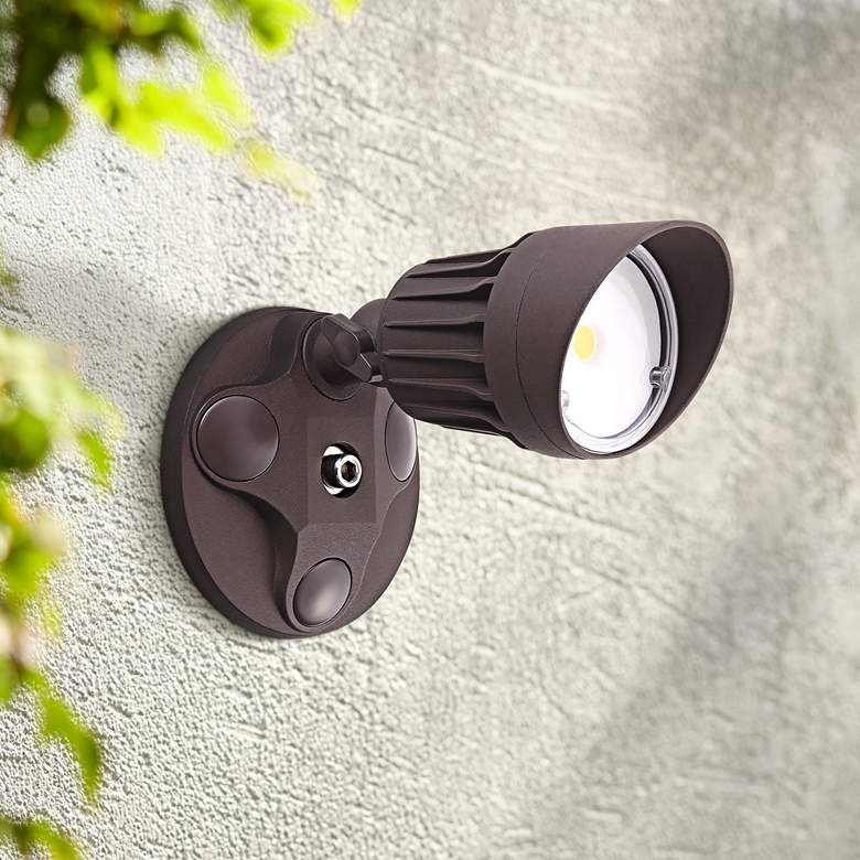 Image 1 Eco-Star 4 1/4 inch Wide LED Security Flood Light in Bronze