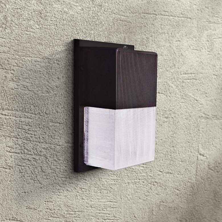 Image 1 Eco-Star 6" Wide Dusk to Dawn Outdoor LED Wall Light