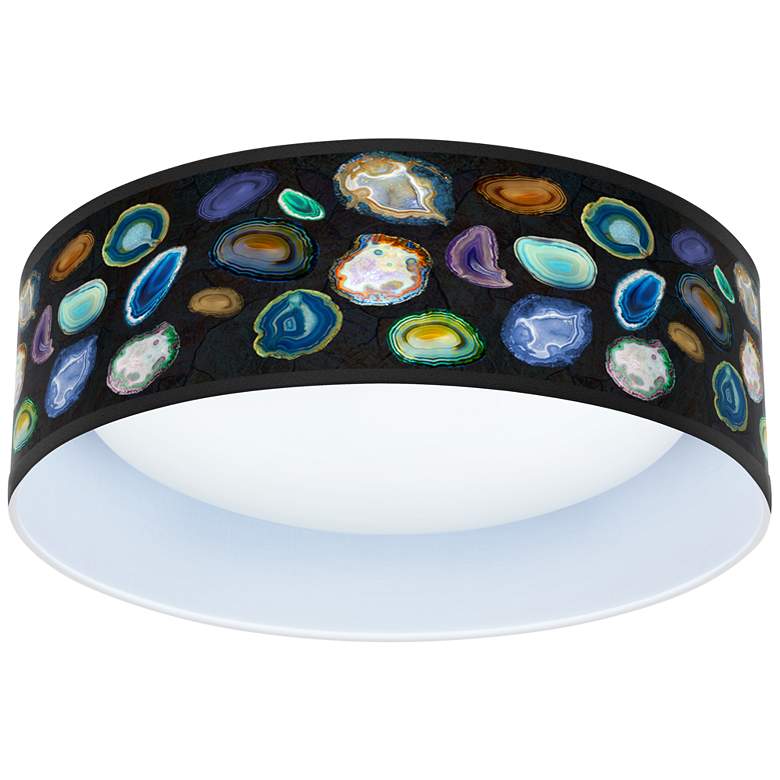Image 1 Eco-Star Agates And Gems II 16 inchW LED Circular White Ceiling Light