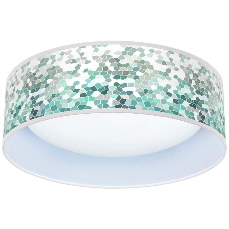 Image 1 Eco-Star Aqua Mosaic 16" Wide LED Circular White Ceiling Light