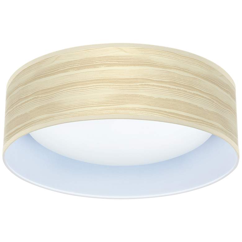 Image 1 Eco-Star Birch Blonde 16 inch Wide LED Circular White Ceiling Light