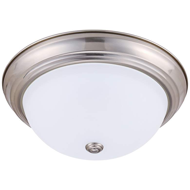 Image 2 Eco-Star Stepdown 15 1/4 inchW Satin Nickel LED Ceiling Light