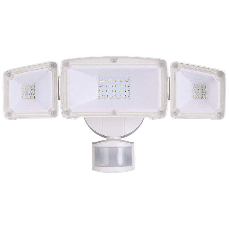 Image 1 Eco-Star White Triple Flat Face Head LED Security Light