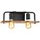 Eco™ Loft 6"H Black and Natural 2-Light Wall Sconce