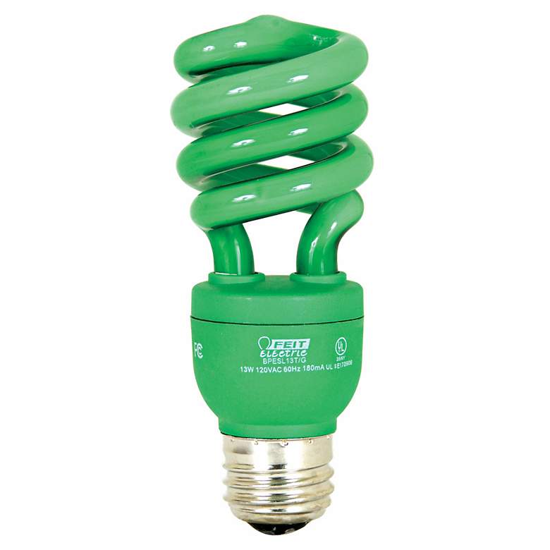 Image 1 ECObulb 13 Watt CFL Twist Green Party Bulb