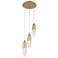 Ecrou 12 1/4" Wide Satin Gold LED Multi-Light Pendant