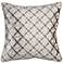Ecru Patterned 20" Square Decorative Pillow