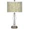 Ecru Screen Linen Apothecary Clear Glass Table Lamp