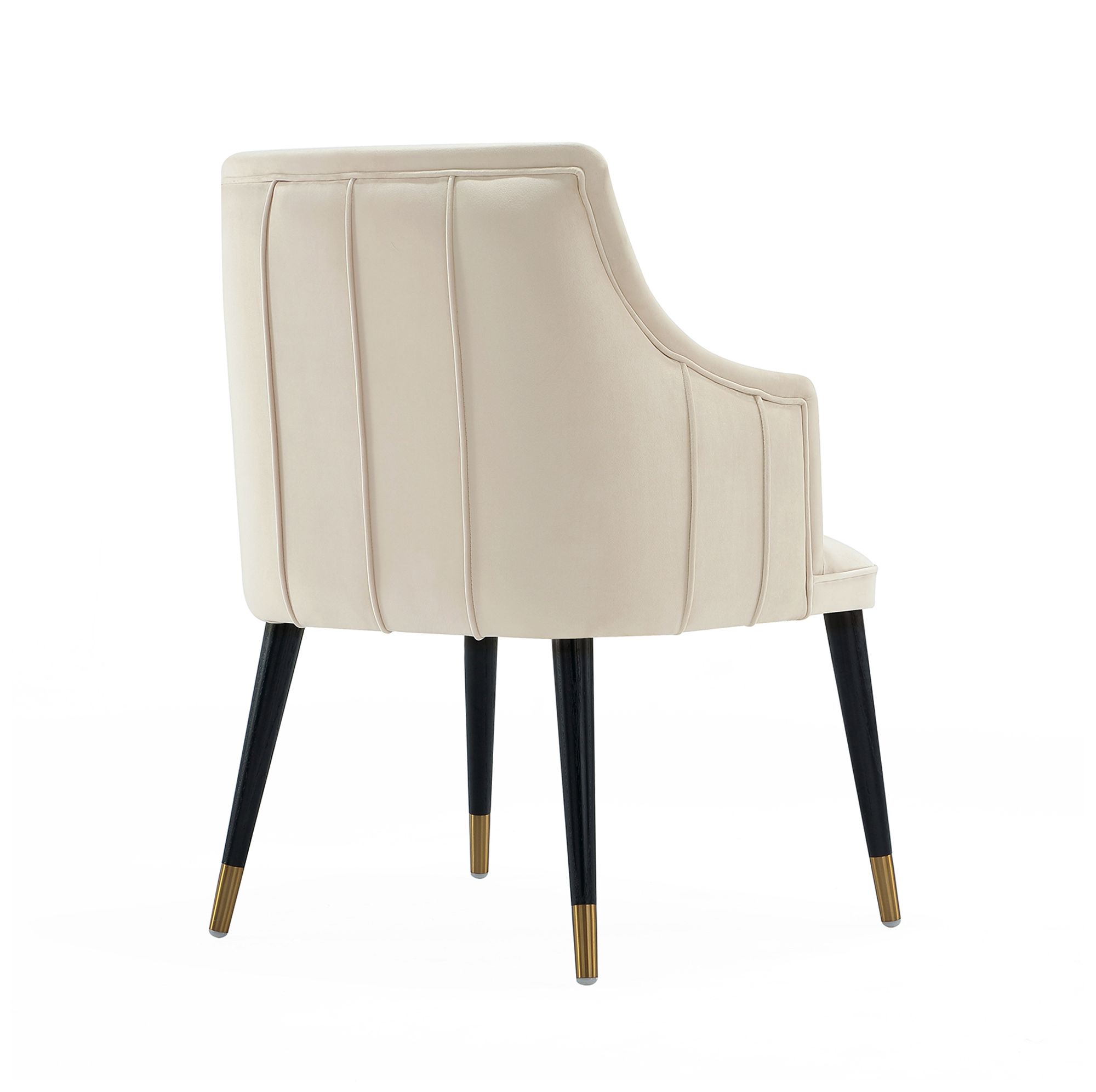 Eda Modern  Wood Armchair in Cream