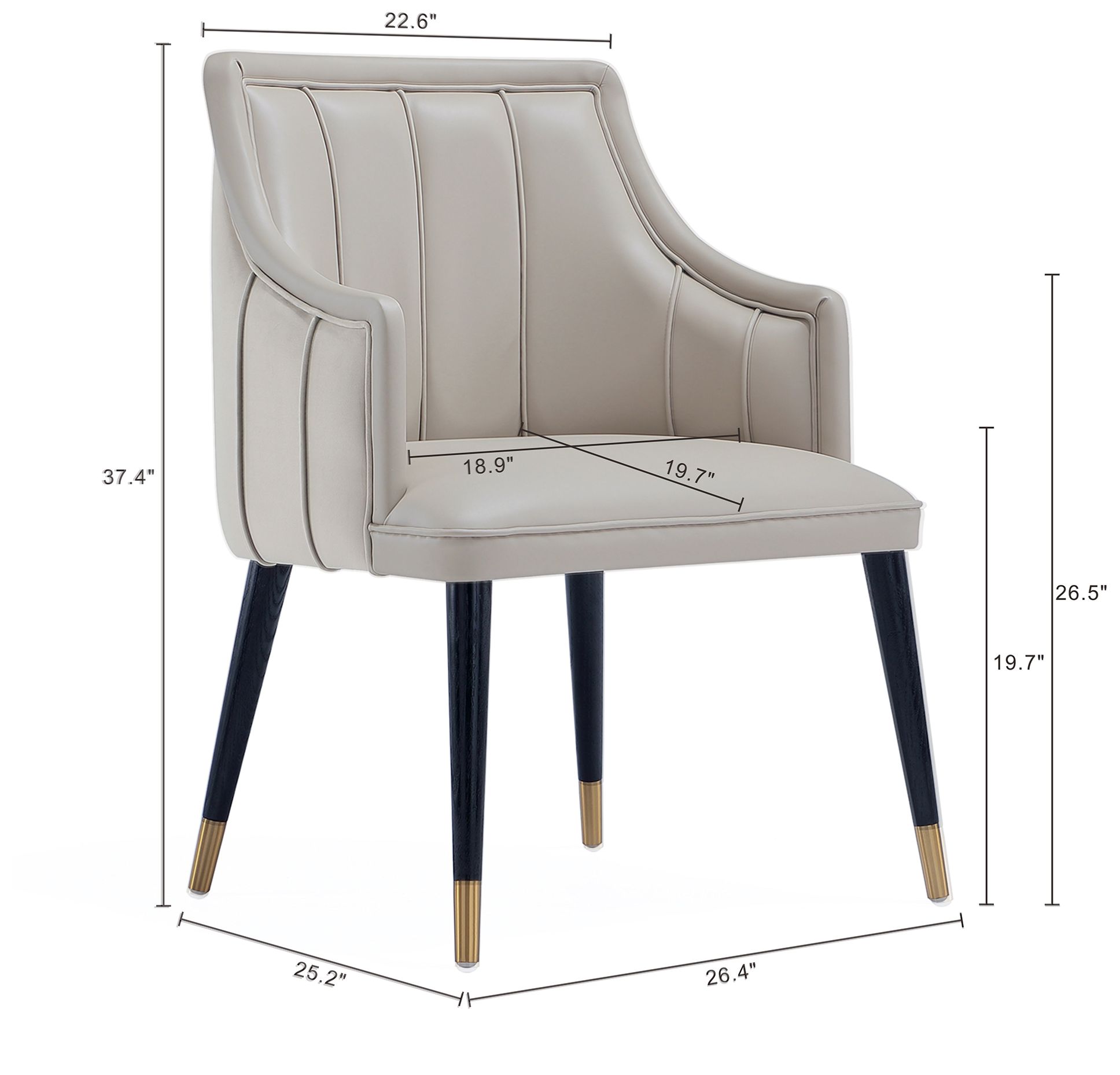 Image 4 Eda Modern  Wood Armchair in Light Gray more views