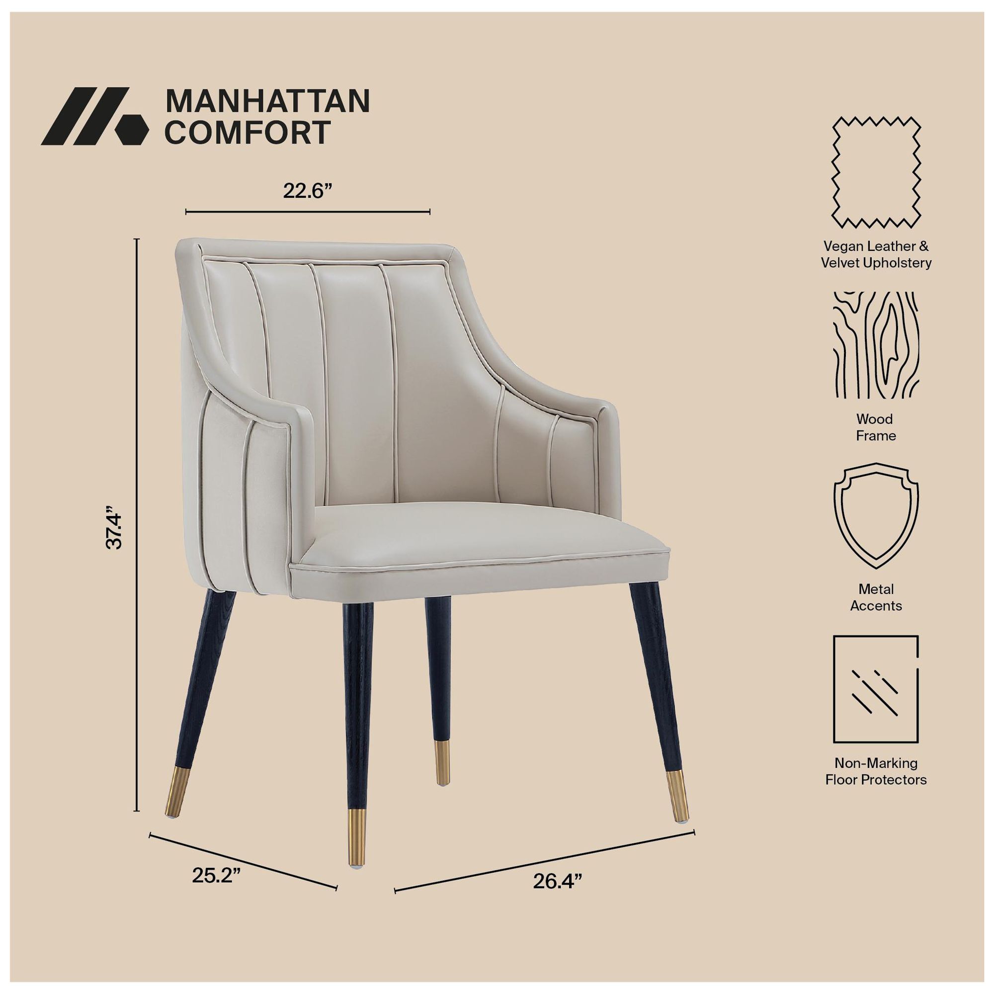 Image 5 Eda Modern  Wood Armchair in Light Gray more views