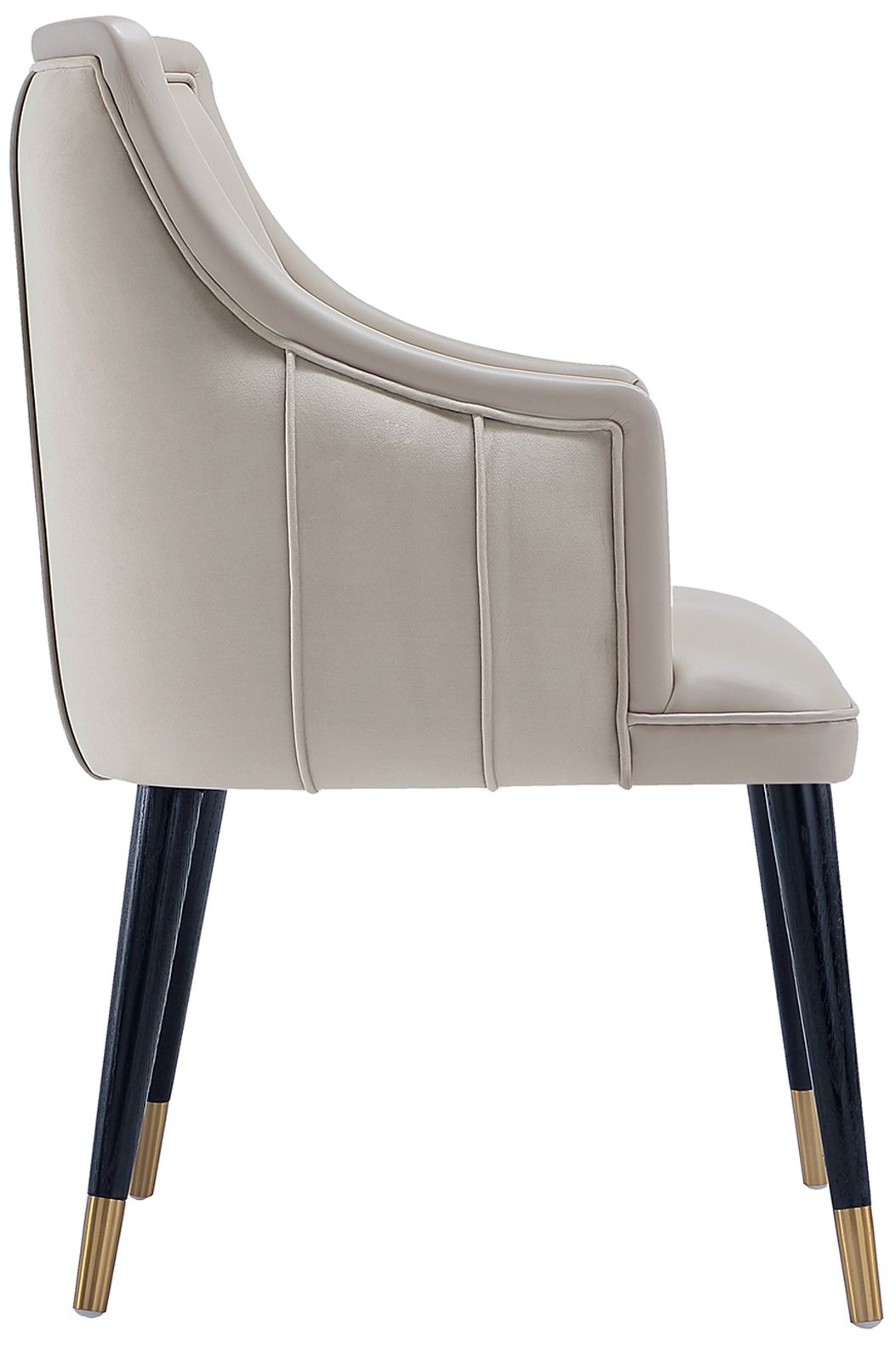 Eda Modern  Wood Armchair in Light Gray