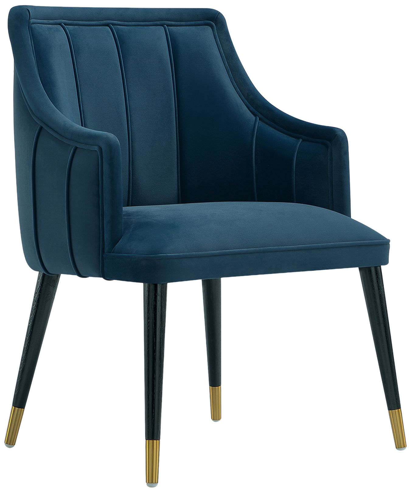 Image 2 Eda Modern  Wood Armchair in Midnight Blue