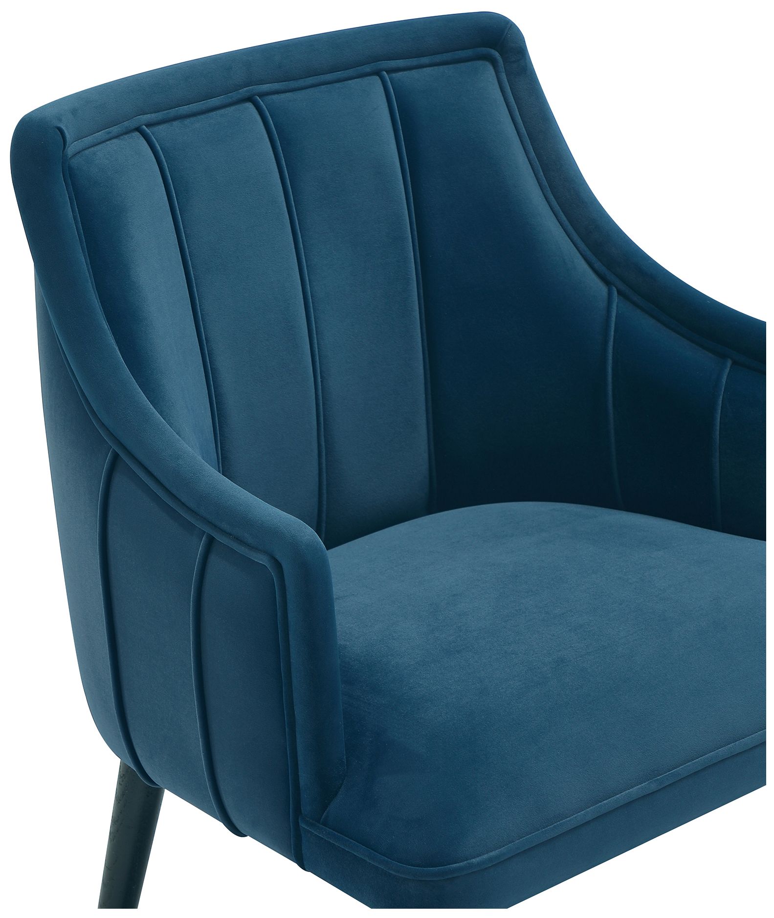 Image 6 Eda Modern  Wood Armchair in Midnight Blue more views