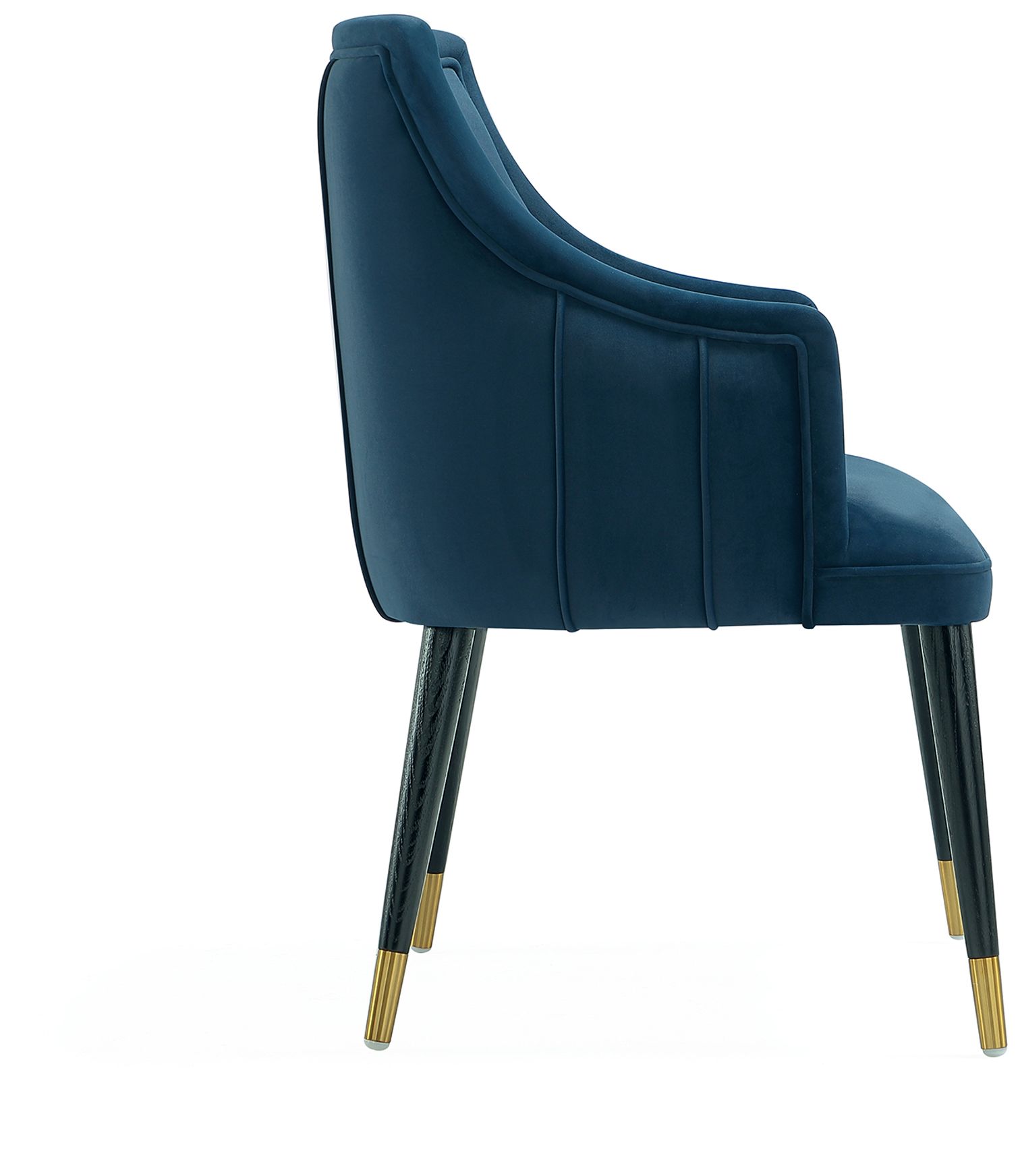 Eda Modern  Wood Armchair in Midnight Blue