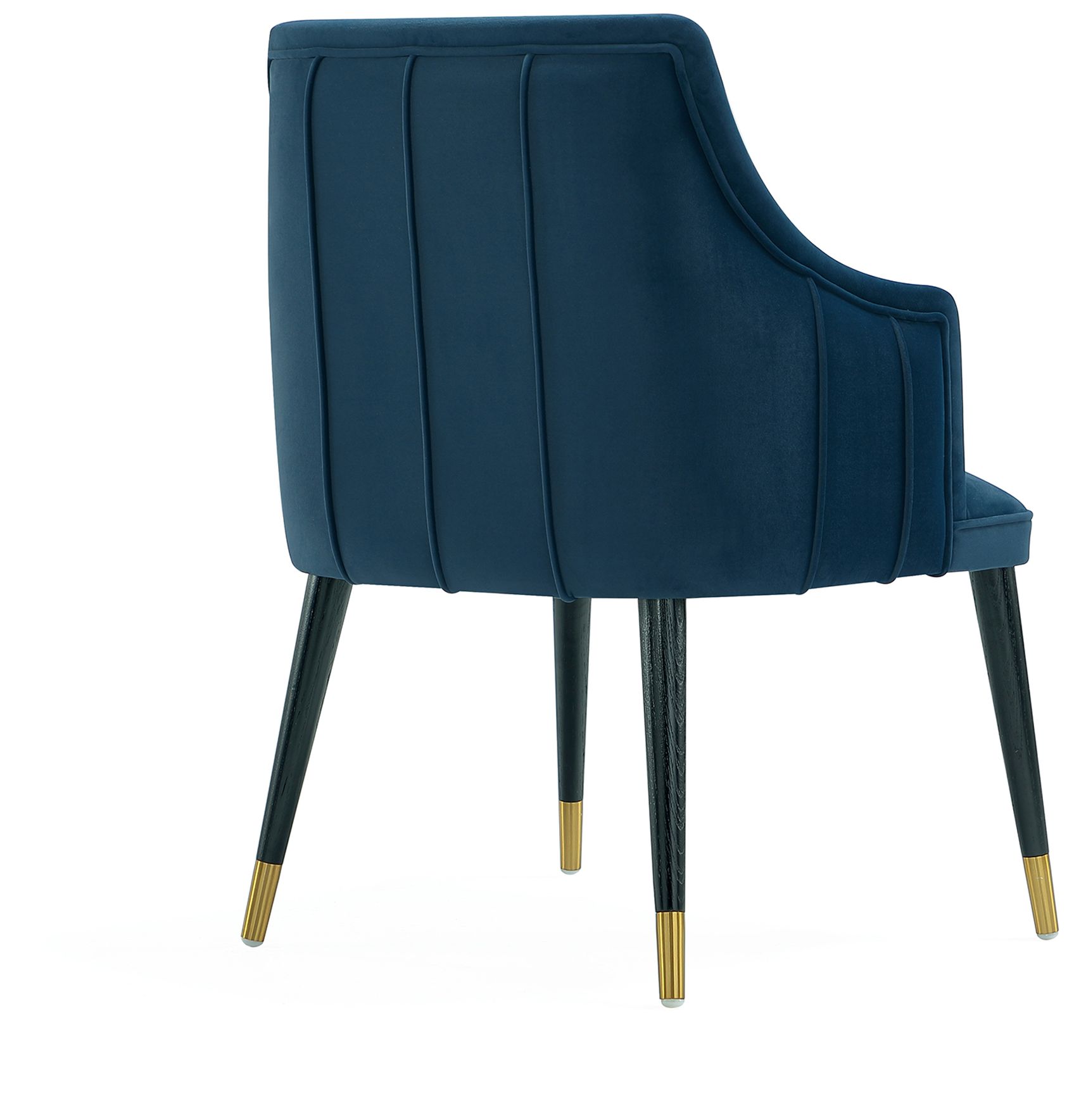 Eda Modern  Wood Armchair in Midnight Blue
