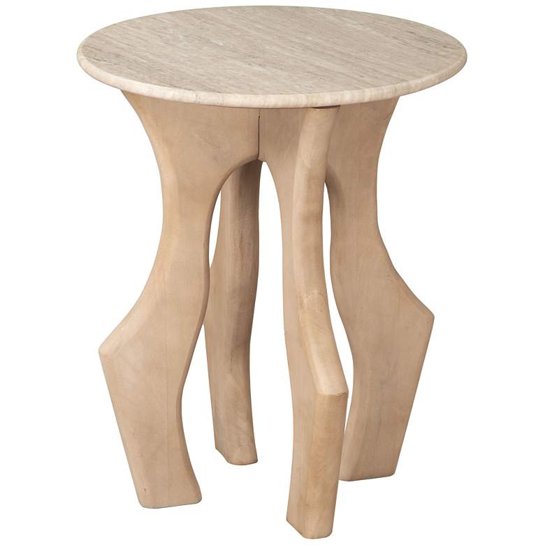 Image 1 Eda Side Table White & Natural