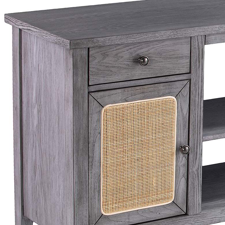 Image 3 Edderton 58" Wide Light Gray Wood 2-Door Media Console more views