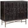 5_Eddy 36" Wide Distressed Black 2-Door Accent Cabinet more views