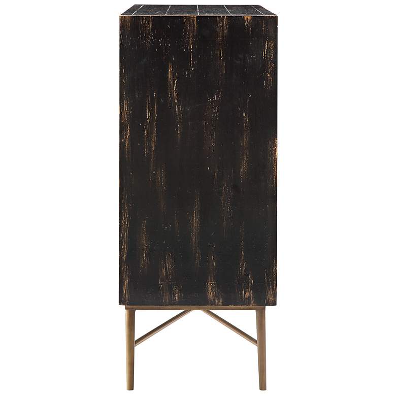 Image 6 Eddy 36" Wide Distressed Black 2-Door Accent Cabinet more views