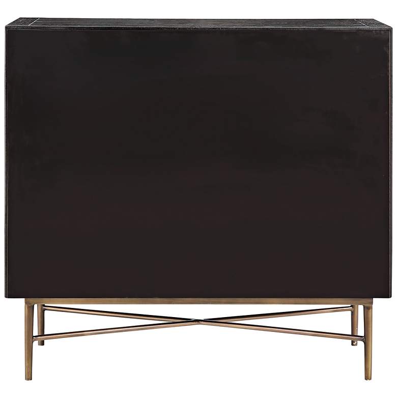 Image 7 Eddy 36" Wide Distressed Black 2-Door Accent Cabinet more views