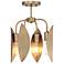 Eden 12.25 in. 4-Light Old Satin Brass Modern Semi Flush Mount Light