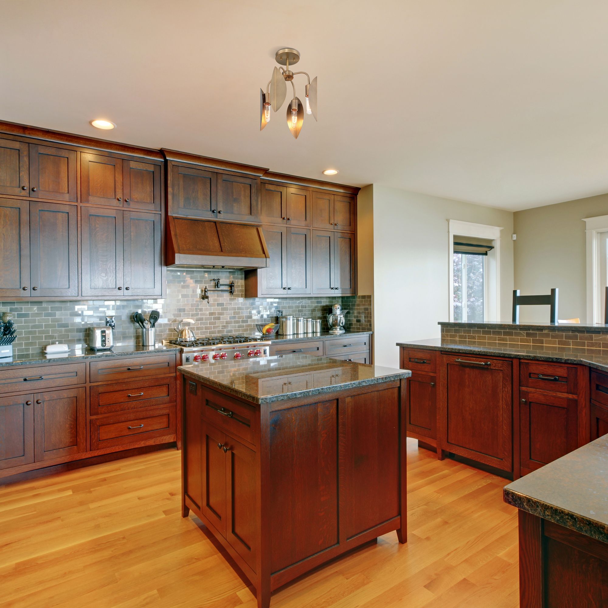 Image 4 Eden 12.25 in. 4-Light Old Satin Brass Modern Semi Flush Mount Light more views