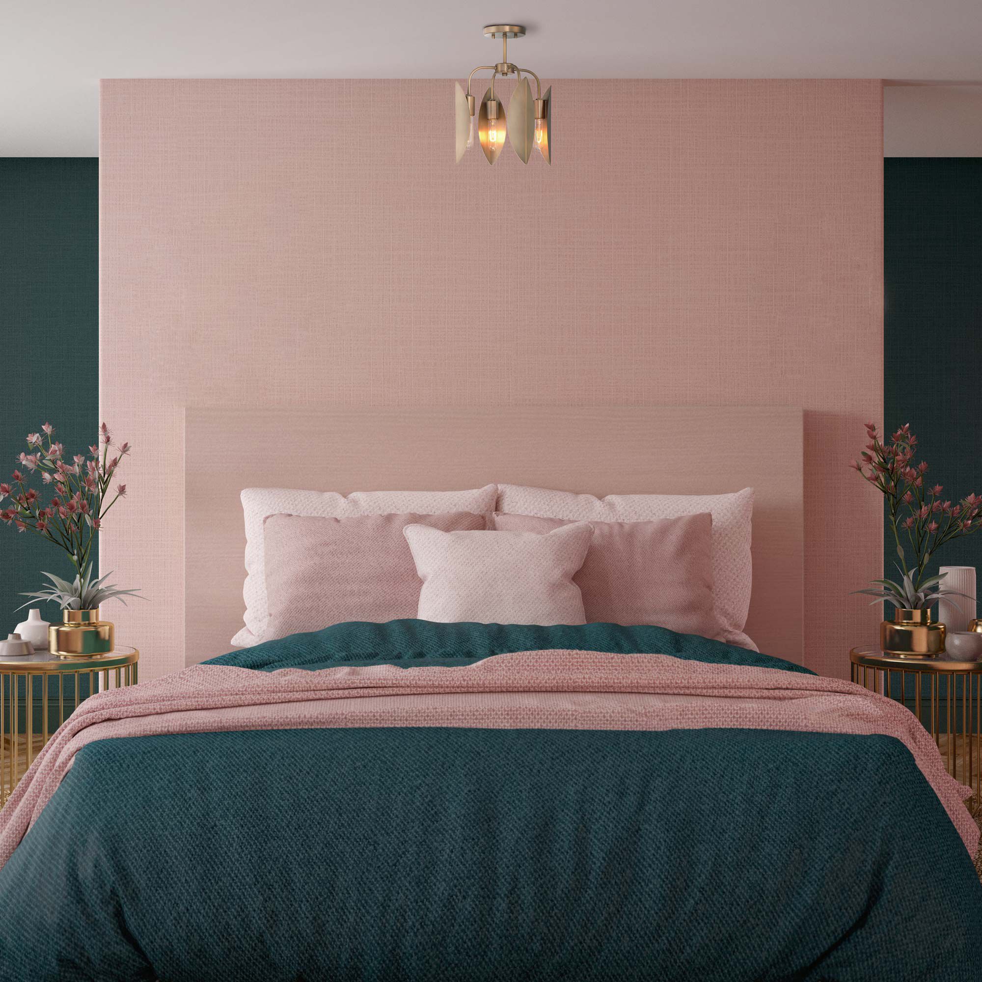 Eden 12.25 in. 4-Light Old Satin Brass Modern Semi Flush Mount Light