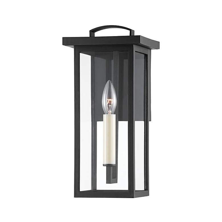 Image 1 Eden 14" High Textured Black Outdoor Wall Light