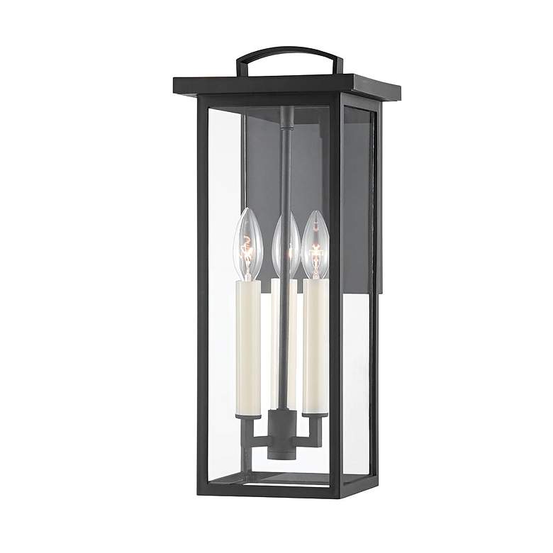 Image 1 Eden 18" High Textured Black Outdoor Wall Light