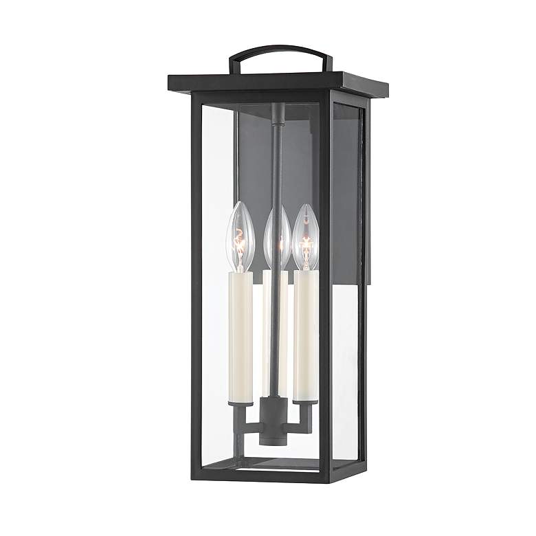 Image 2 Eden 18" High Textured Black Outdoor Wall Light more views