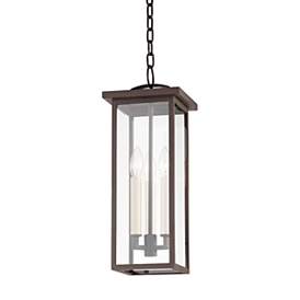 Image1 of Eden 19 1/2" High Textured Bronze Outdoor Hanging Light