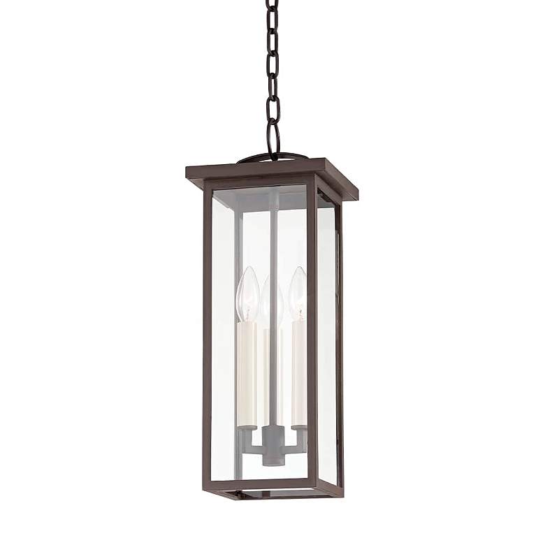 Image 1 Eden 19 1/2 inch High Textured Bronze Outdoor Hanging Light