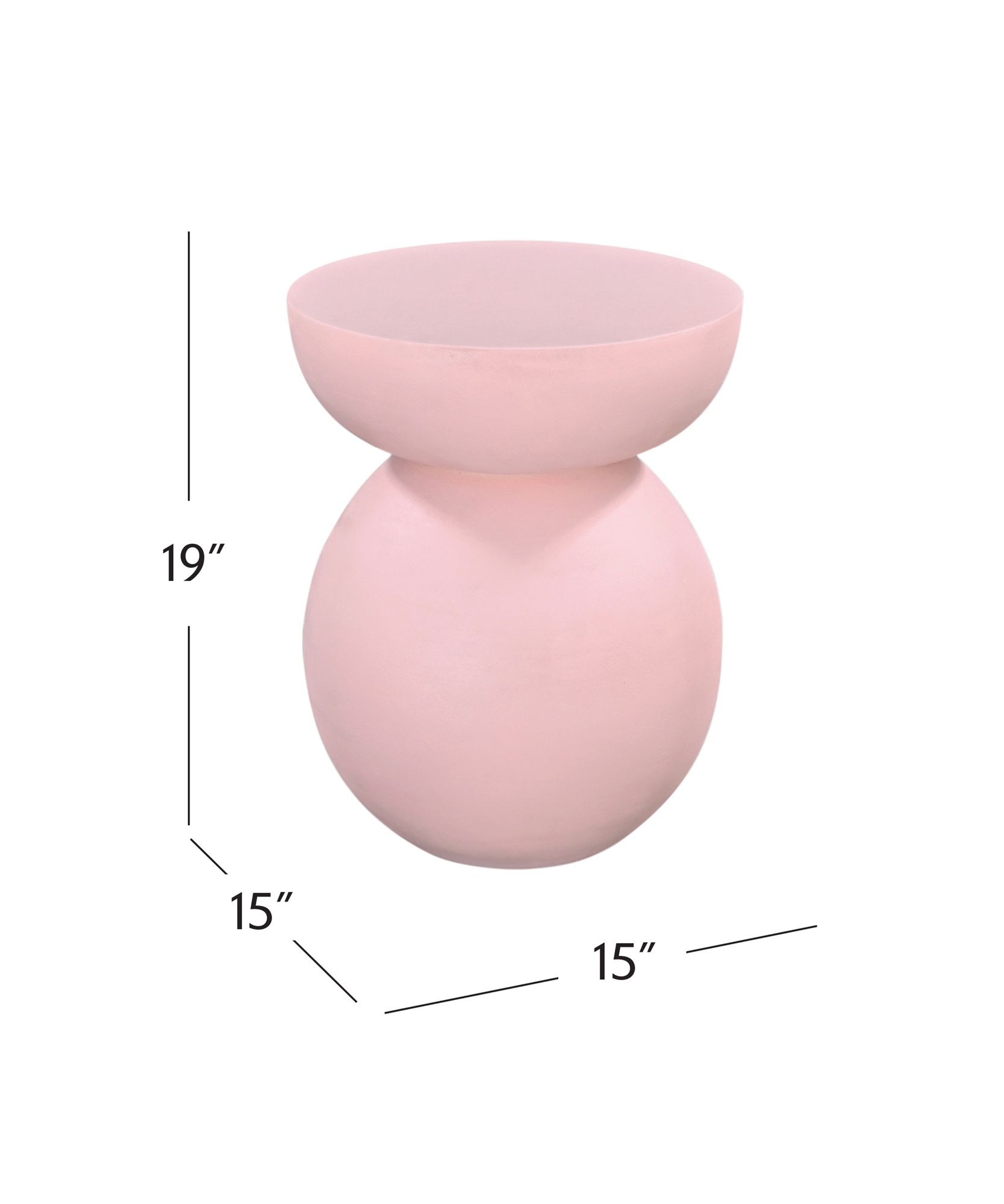 Image 2 Eden 19" High Blush Accent Table more views