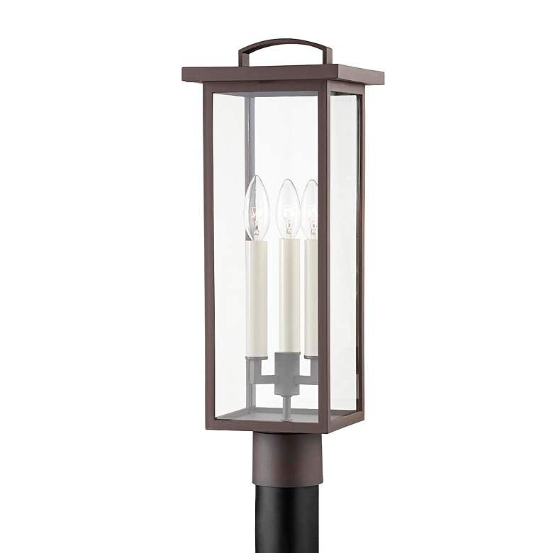 Image 1 Eden 21" High Textured Bronze Outdoor Post Light
