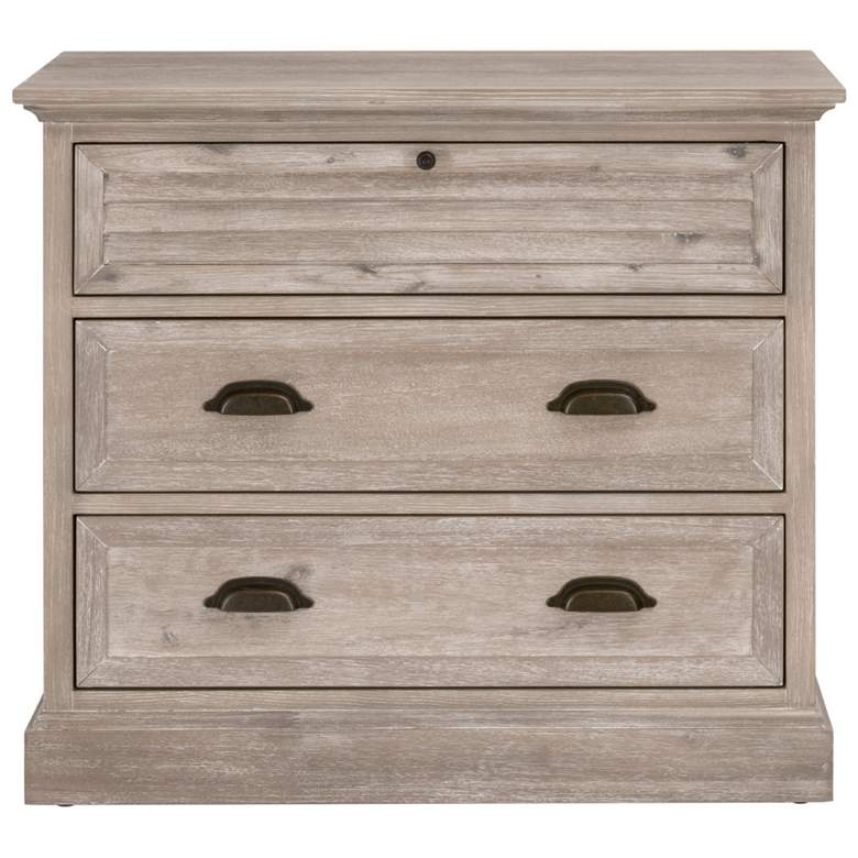 Image 1 Eden 3-Drawer Nightstand, Natural Gray Acacia