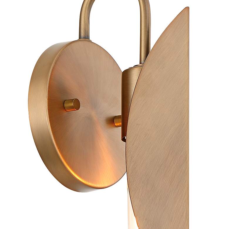 Image 3 Eden 5.25 in. 1-Light Old Satin Brass Modern Wall Sconce Light more views