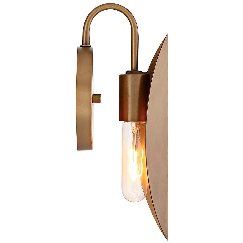 Image 4 Eden 5.25 in. 1-Light Old Satin Brass Modern Wall Sconce Light more views