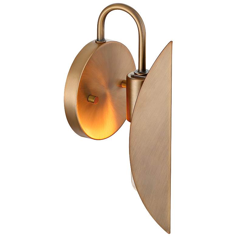 Image 5 Eden 5.25 in. 1-Light Old Satin Brass Modern Wall Sconce Light more views