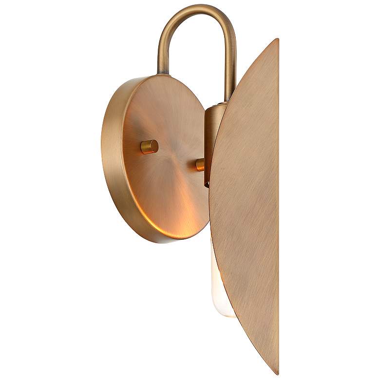 Image 6 Eden 5.25 in. 1-Light Old Satin Brass Modern Wall Sconce Light more views