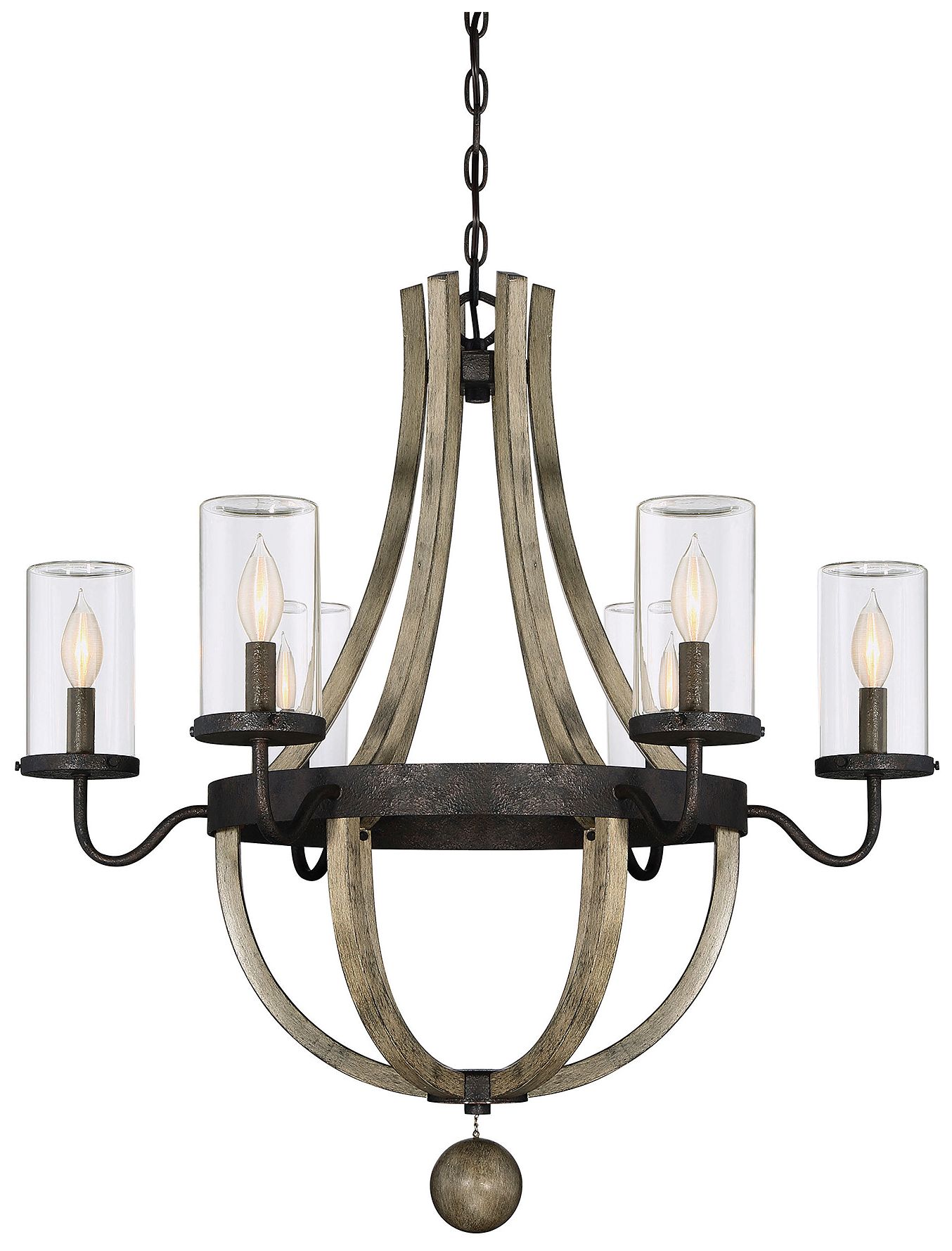 Image 2 Eden 6-Light Outdoor Chandelier in Weathervane
