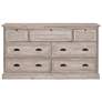 Eden 7-Drawer Media Dresser, Natural Gray Acacia